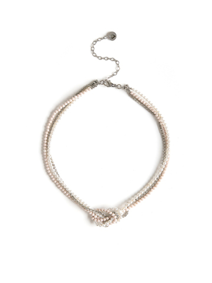 Колье "Beige Knot Zircon"