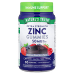 Nature's Truth, жевательные таблетки с цинком, со вкусом ягодного ассорти, 60 жевательных таблеток (16 мг в 1 жевательной таблетке)