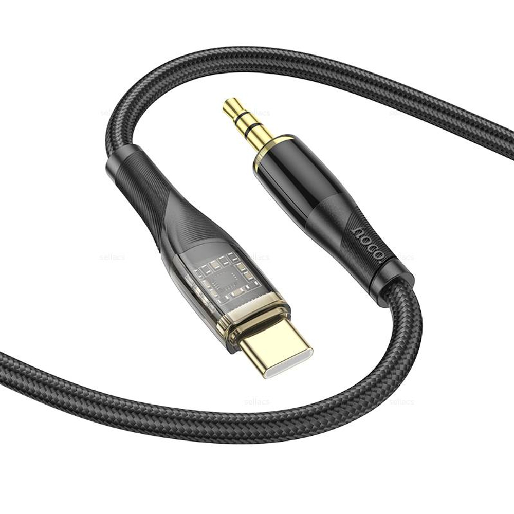 Аудио кабель AUX на Type-C Hoco UPA25 (black)