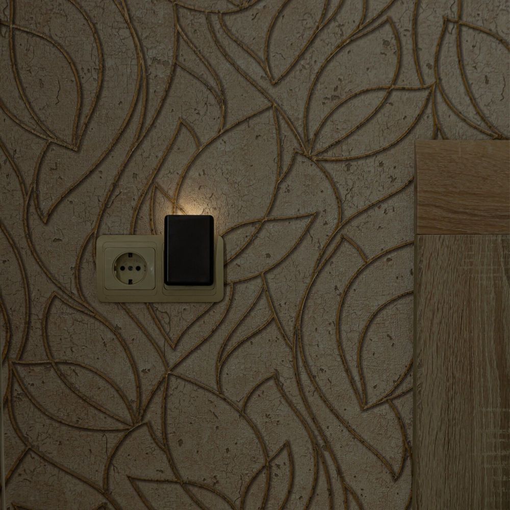 DTL-320 Прямоугольник-Black-Sensor Светильник-ночник. С фотосенсором день-ночь. Черный. ТМ Uniel