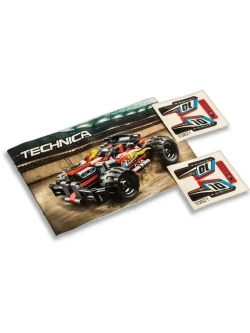 Конструктор Техник Красный гоночный автомобиль 139 дет/10821