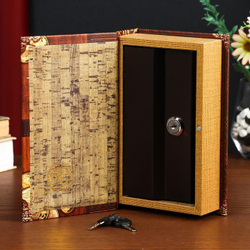 Сейф-книга дерево кожзам "Время - деньги" 21х13х5 см   4793965