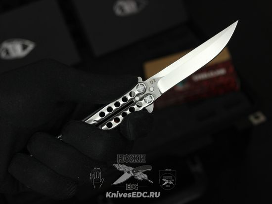 Складной нож STEELCLAW бабочка Секиро-01 c клинком из стали D2, рукоять Stainless Steel