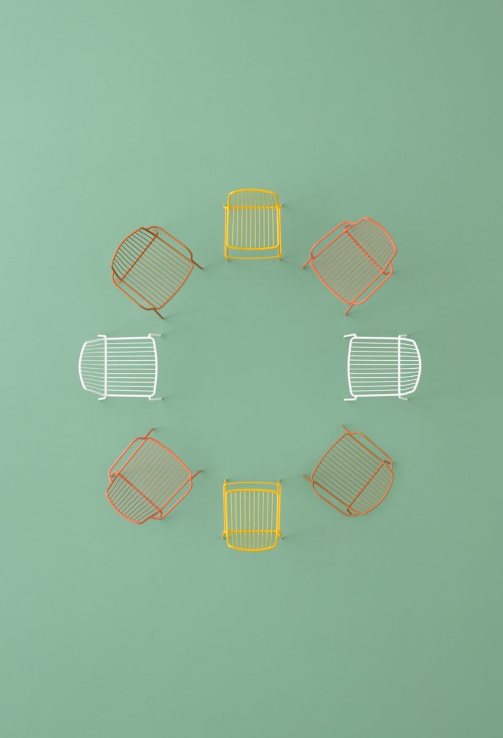 Лаунж-кресло металлическое Pedrali Nolita, зеленый шалфей