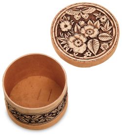 Народные промыслы BST-313/ 4 Шкатулка «Бабочка» (береста)