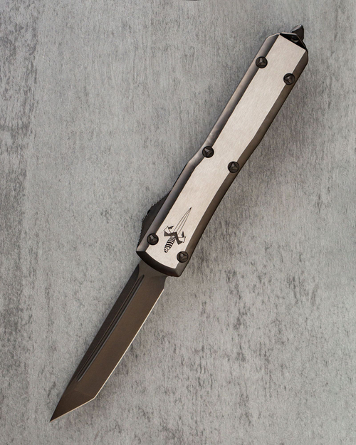 Автоматический складной нож Vespa Marfione Custom Knives Ultratech Tanto Blackwash Steel Satin Handle M390 123-1BKS (черный-сталь)