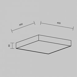 Накладной светильник Maytoni Zon C032CL-45W3K-SQ-B