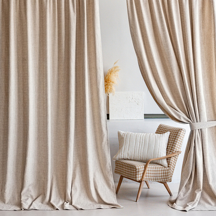 Комплект штор и покрывала АССТЕР (арт. BL10-460-02) - бежевый