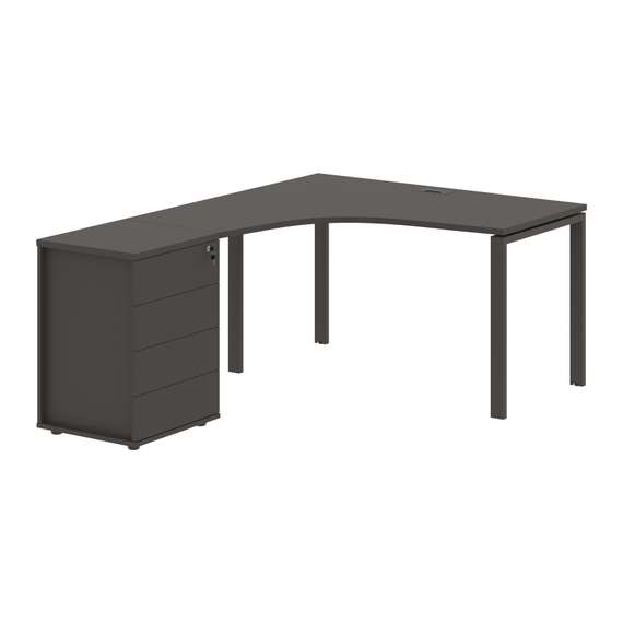 Стол эргономичный с тумбой EUCET 1318(L)  1360х1880х750 EDIS