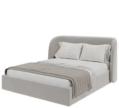 Кровать с подъемным механизмом Classic 160 см (серый, велюр)