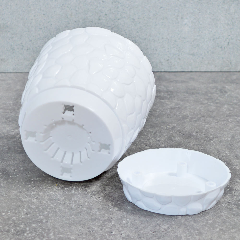 Кашпо Камешки 1,6л №1 белое