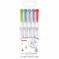 Zebra Mildliner Brush WFT8-5C-NC - купить с доставкой по Москве, СПб и России