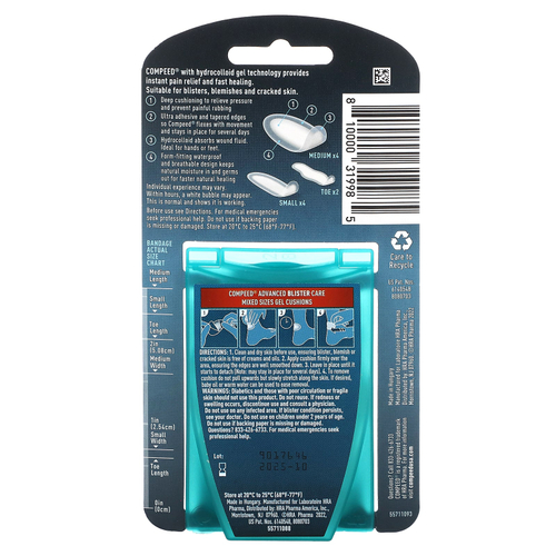 Compeed, улучшенный уход в блистерной упаковке, 10 ампул с гелем