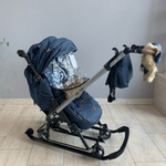 Санки - коляска JOY EVERY DAY синий NIKA арт. J1/2