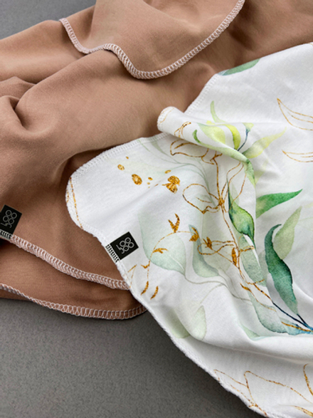 Сет из 2-х пеленок LooJoo Ветви / Карамель