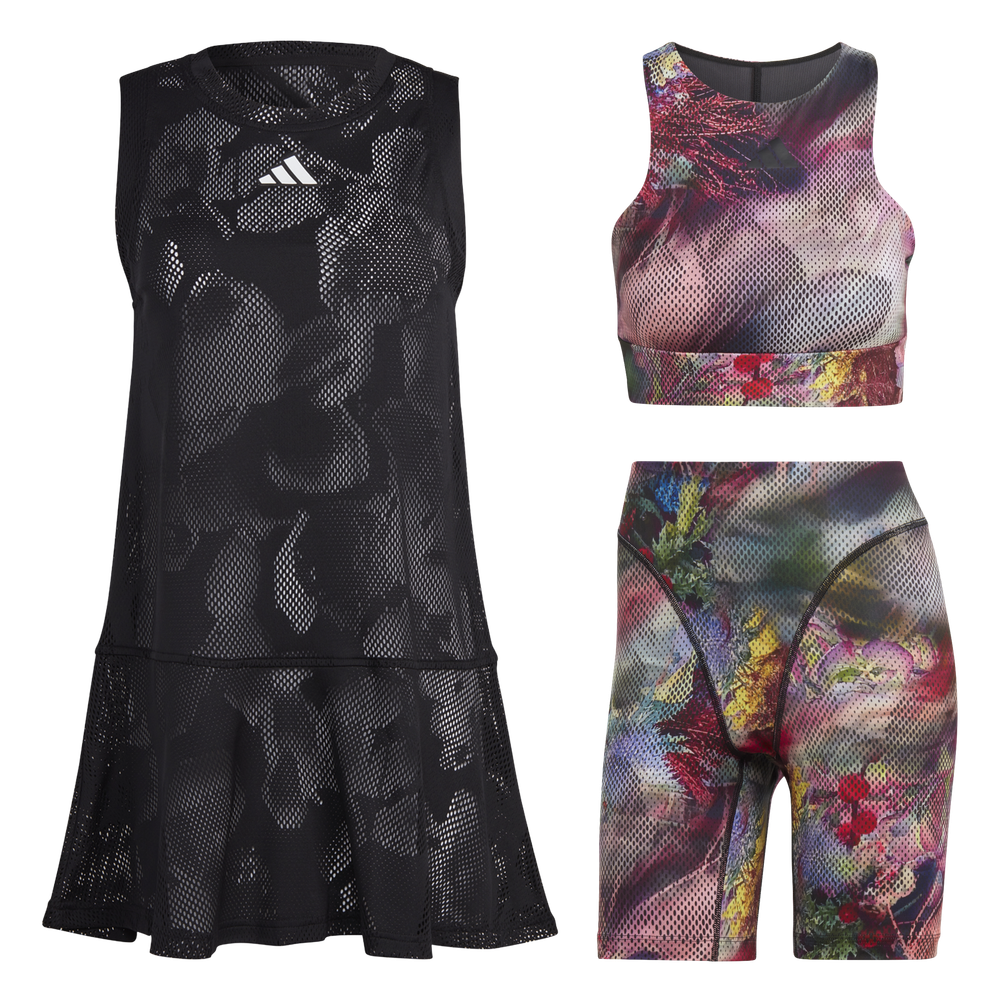 Женская теннисное платье adidas Melbourne Dress Women - Black, Multicoloured