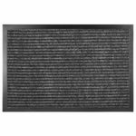 Коврик придверный 80х120 см, СЕРЫЙ, влаго-грязезащитный, 430 г/м2, ребристый, ЛЮБАША СТАНДАРТ, 701037