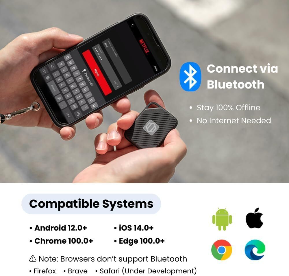 Offline Password Keeper — Автономный менеджер паролей с Bluetooth Военное шифрование, авто-заполнение и хранение 1000 учетных записей
