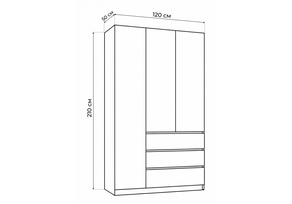 Шкаф Woodville Мадера ШМ 1200 ЛДСП графит