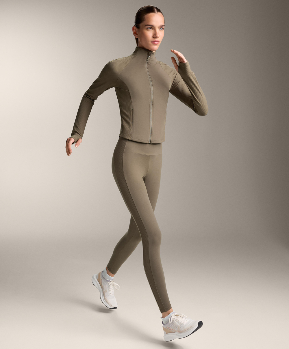 Oysho Высокотехнологичная куртка в рубчик, светлый хаки