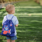 Мешок в садик 33х40, Котик пилот (синий)