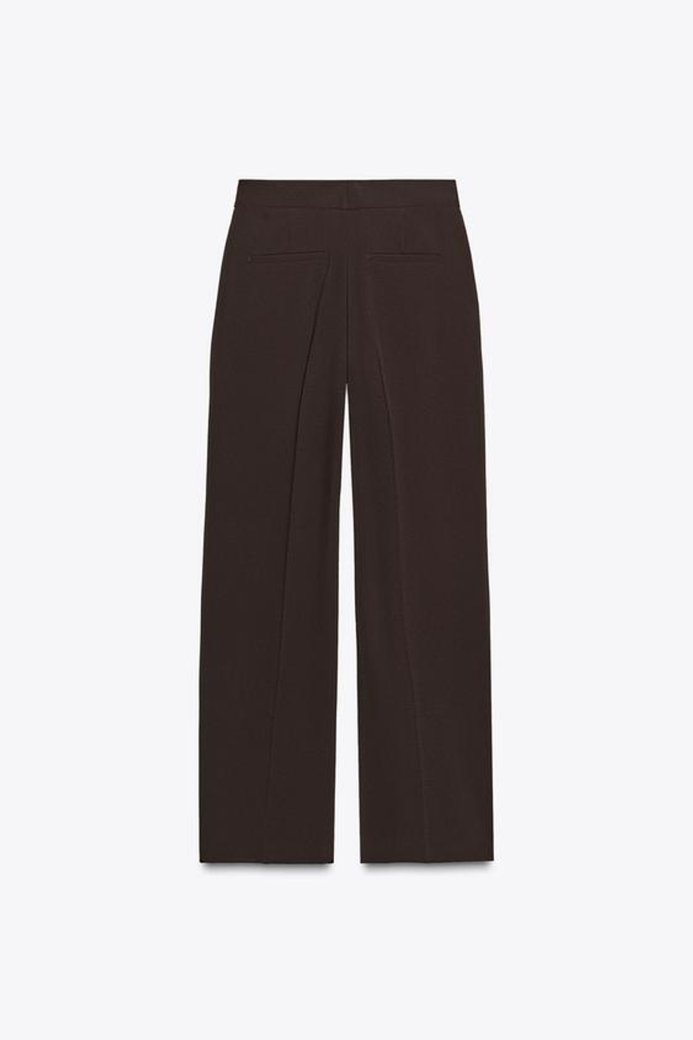 ZARA ПРЯМЫЕ БРЮКИ С ЛАМПАСАМИ, КОРИЧНЕВЫЙ