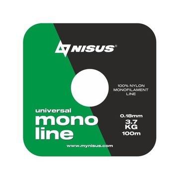 Леска MONOLINE Green 0,18mm/100m Nylon Nisus (N-MG-018-100)
