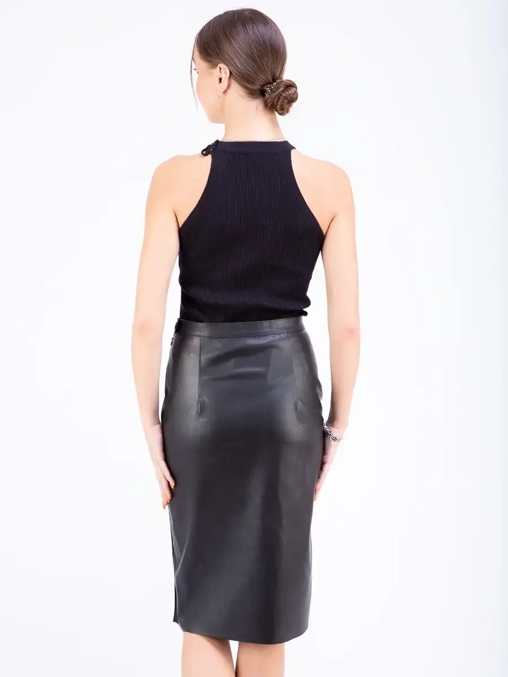 Юбка женская кожаная, юбка из экокожи