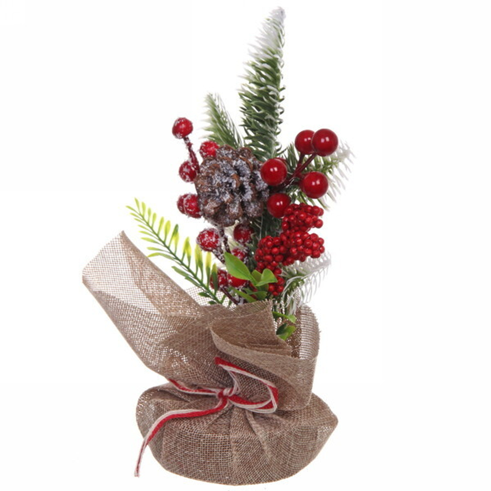 Хвойная композиция «Красочное Рождество» 25*10 см