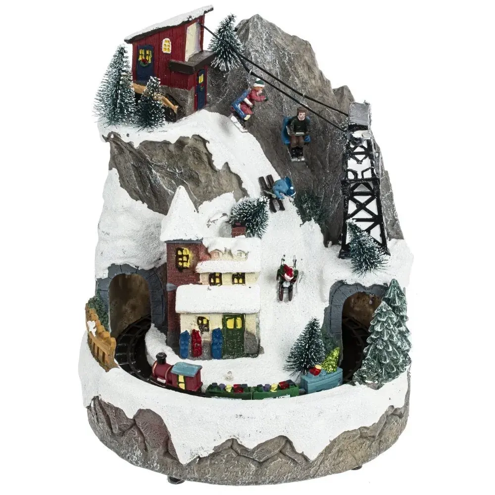 Фигурка декоративная "Рождество" (3 мелодии, подсвет, движ, 3xAA н/п, +USB), L21,5 W21,5 H26,5 см