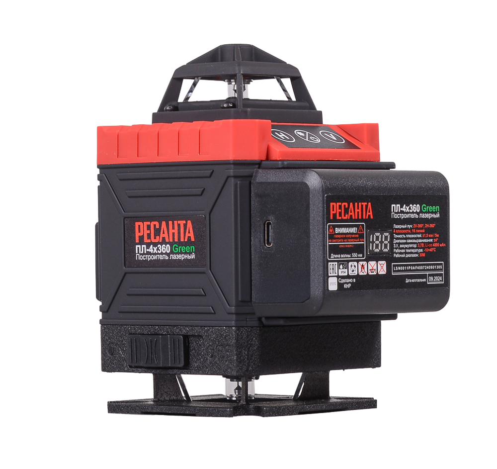 Построитель лазерный ПЛ-4Х360 Green Ресанта
