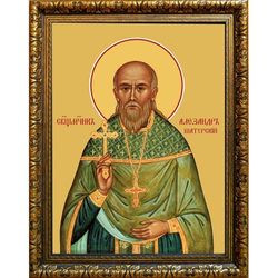 Александр (Сахаров) Шатурский священномученик. Икона на холсте.