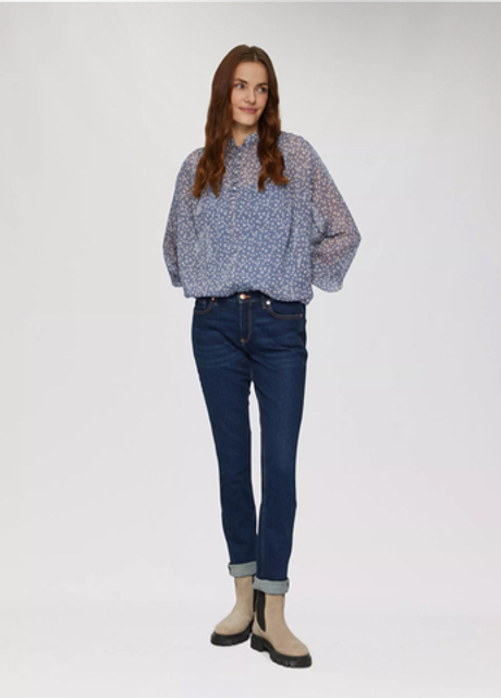 Легкая прозрачная шифоновая блузка с пышными рукавами  s.Oliver