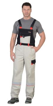 Полукомбинезон "Сириус-Ховард-Люкс" (молочный/черный/красный)