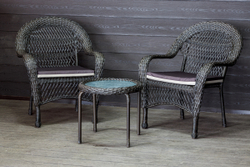 Садовый комплект из искусственного ротанга Мэдисон НЬЮ (Medison NEW) Balcony set с круглым столиком с подушками на сиденье