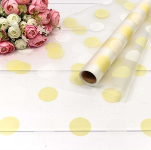 Пленка прозрачная "Горох" Желтый