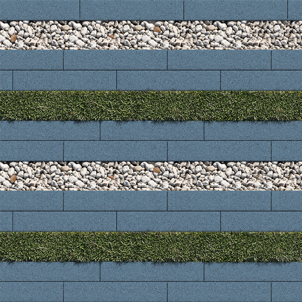 Тротуарная плитка ГАЗОННАЯ РЕШЕТКА - Стандарт Синий