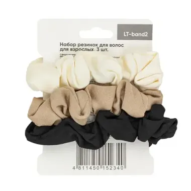 Резинки для волос, комплект 3шт. (для взрослых) La and Te beaute LT-band2