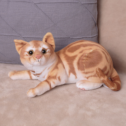 Мягкая игрушка Кот из меха для девочек и мальчиков в подарок