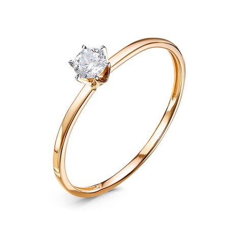 Кольцо из золота 585 пробы с Фианит