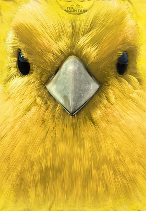 Футболка Mountain с изображением желтой канарейки - Yellow Warbler Face
