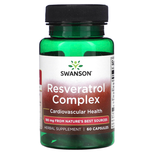 Swanson Vitamins, Ресвератрол комплекс, 60 капсул