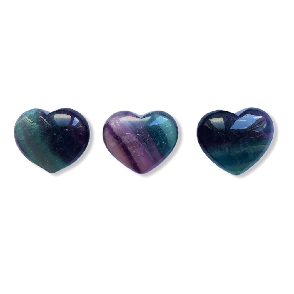 Сердце флюорит, 1 шт (16-18 гр)