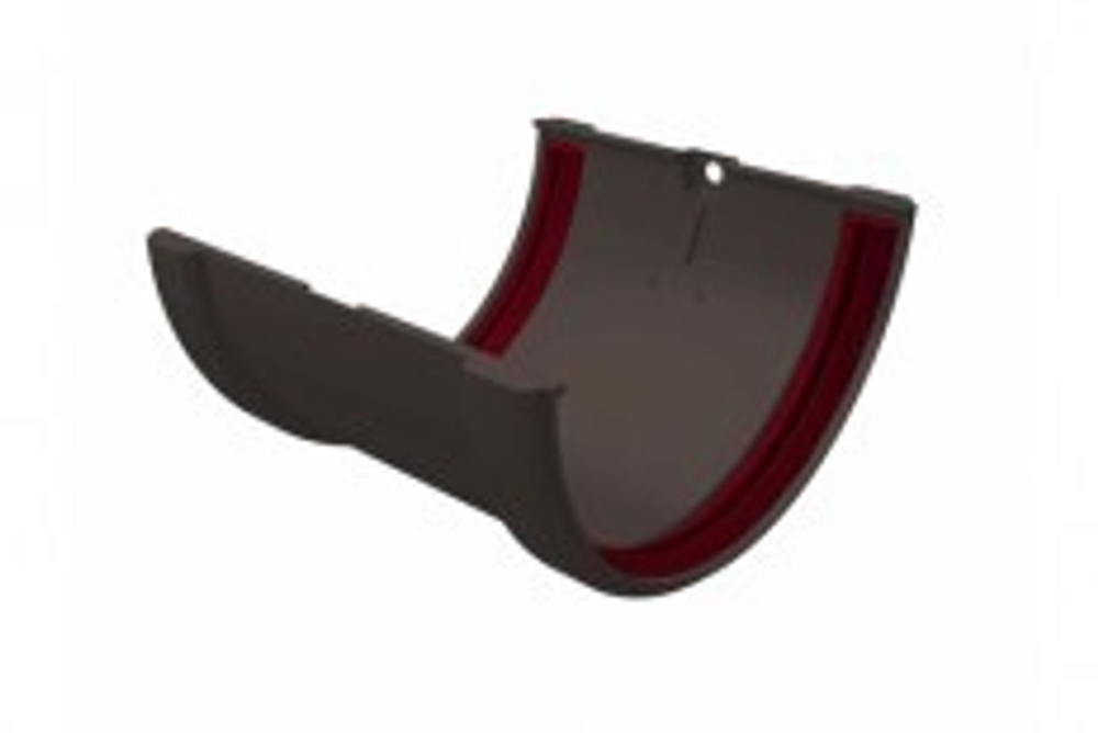 Соединитель желобов ПВХ Grand Line Стандарт, графит