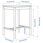 Барный стол - IKEA RÖNNINGE/RОNNINGE /РЁННИНГЕ ИКЕА , 75х75х105 см, береза