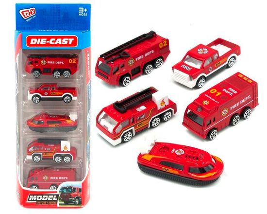 Набор инерционных машинок "Пожарная техника" , 5 шт ( в ассортименте )