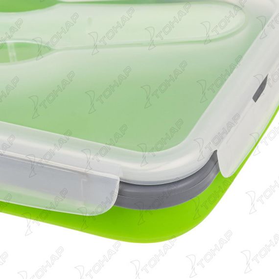 Контейнер силиконовый складной 1000мл с ловилкой (PR-FH015) PR