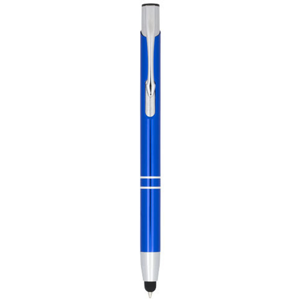 Шариковая кнопочная ручка-стилус Moneta из анодированного алюминия