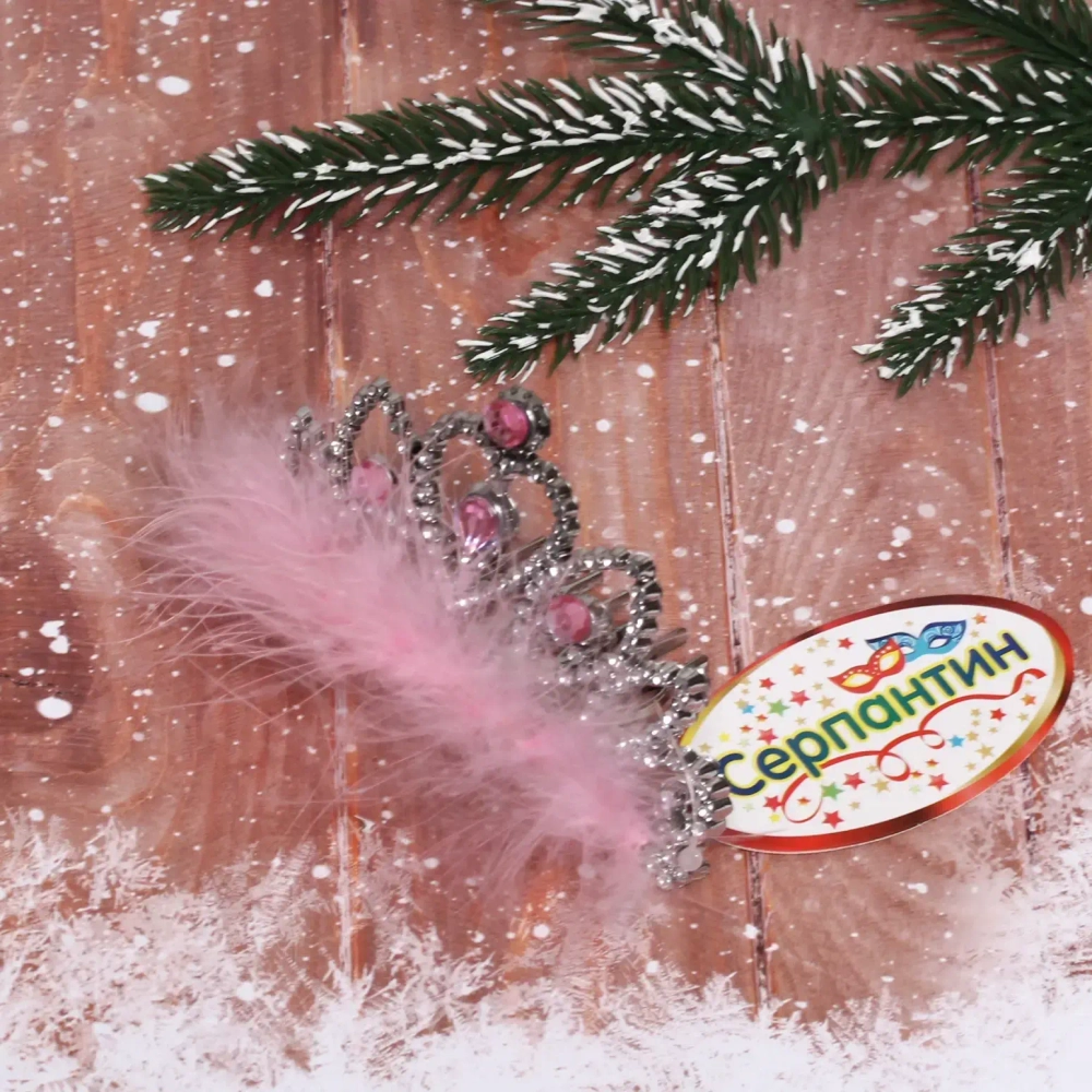 Корона «Фея Пушинка» гребень, микс