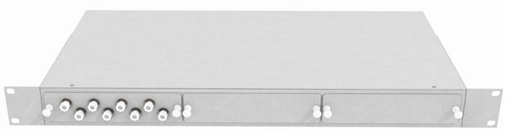 Кросс оптический стоечный  TopLAN КРС-Top-1U-08FC/U-OM2-GY